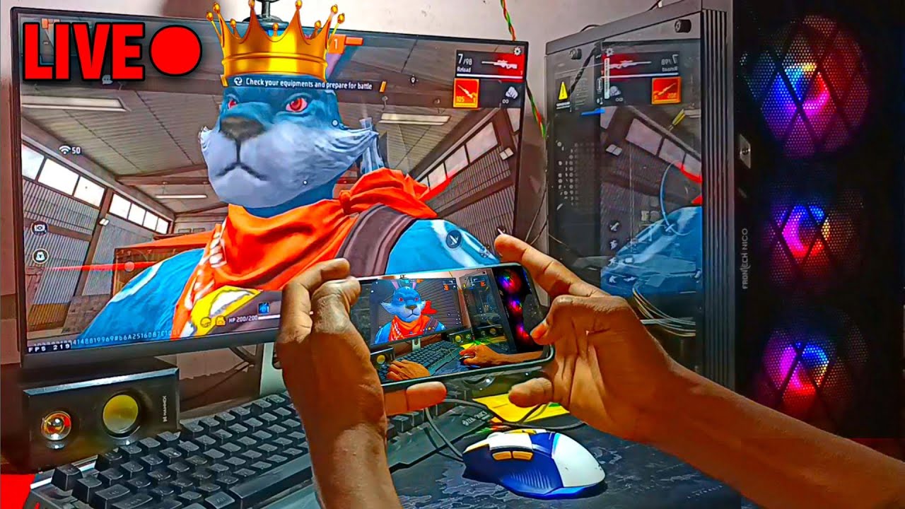 [ПРЯМАЯ ТРАНСЛЯЦИЯ🔴] ЧЕЛЛЕНДЖ 1V6 В FREE FIRE 💸 ПЕРСОНАЛЬНЫЙ РОЗЫГРЫШ 💎💎 ГЕЙМПЛЕЙ HANDCOM НА ПК [...