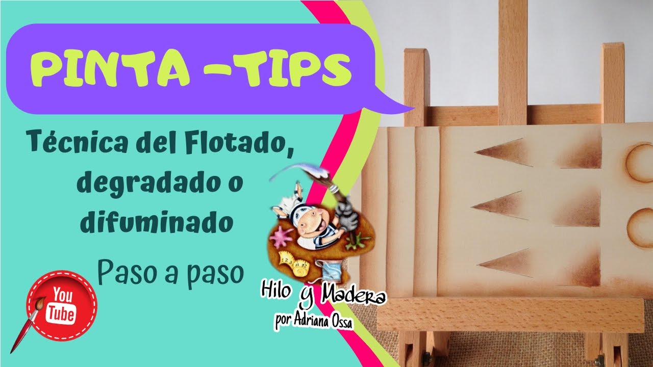 Técnica del  Flotado, degradado ó difuminado, Paso a paso