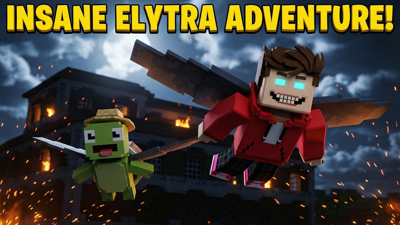 JayC & Rixy’s INSANE Elytra Flight Adventure! Mansion Raid Gone Wrong 😂 Minecraft Animation
