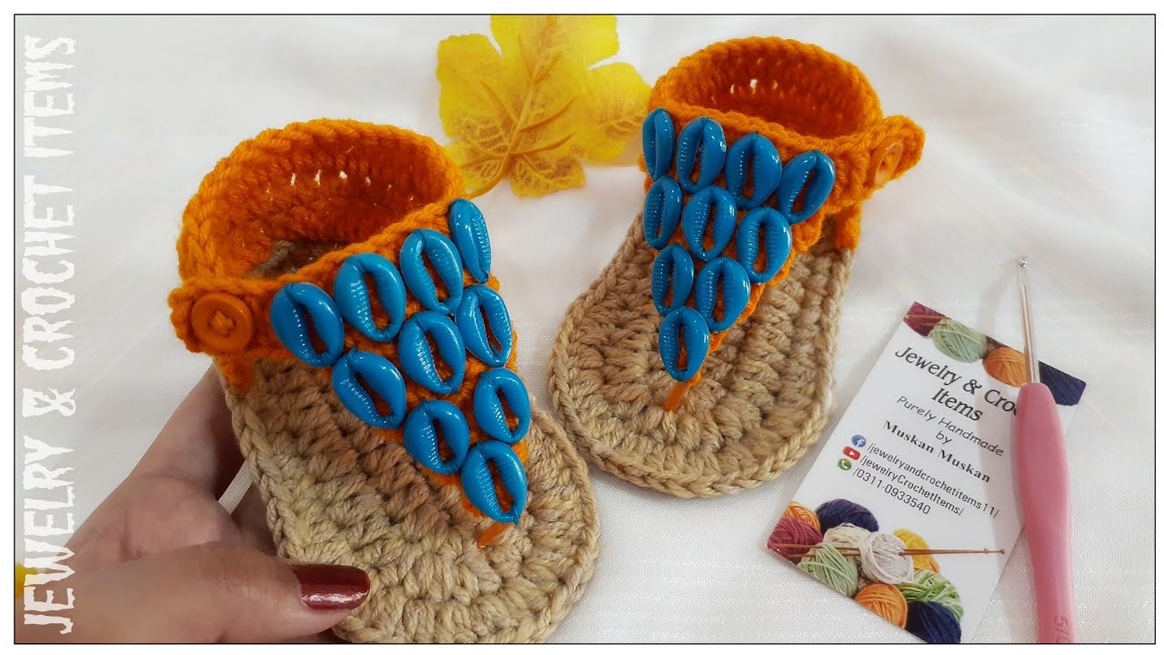 Crochet Baby Flip Flops Sandal Tutorial (9-12 month)