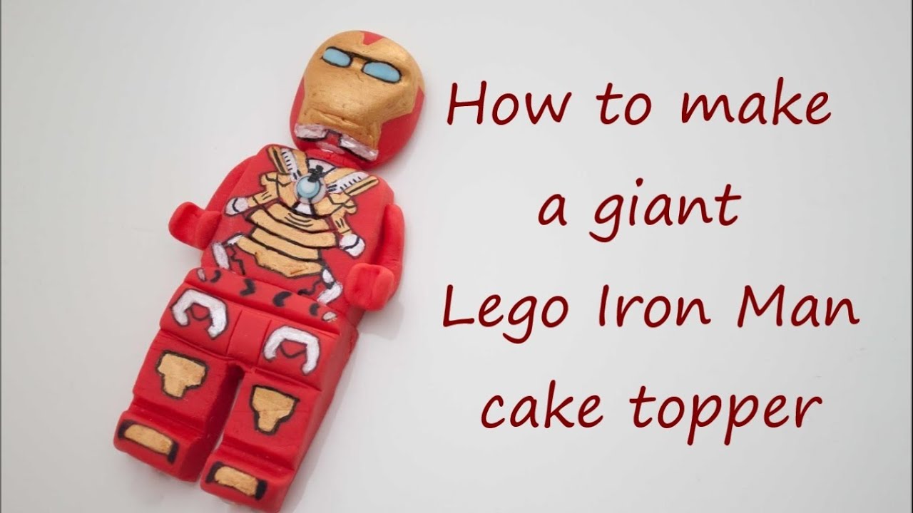 How to make a giant Lego Iron Man cake topper