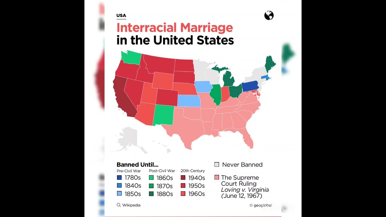 Interracial marriage in the United States! #map #usa #interracial #usa #marriage #youtubeshorts