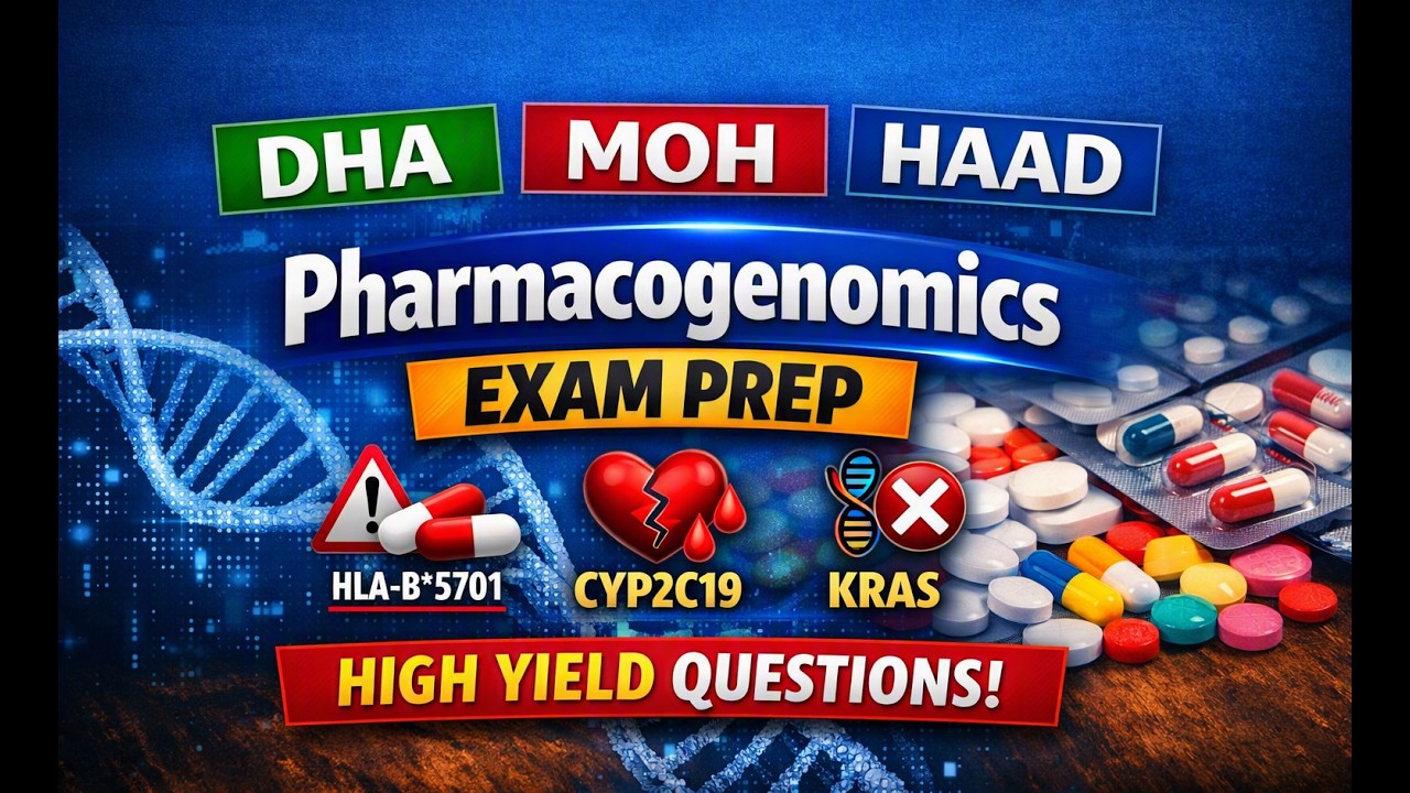 Pharmacogenomics | High‑Yield Drug‑Gene Interactions for DHA, MOH, HAAD Pharmacist Exam