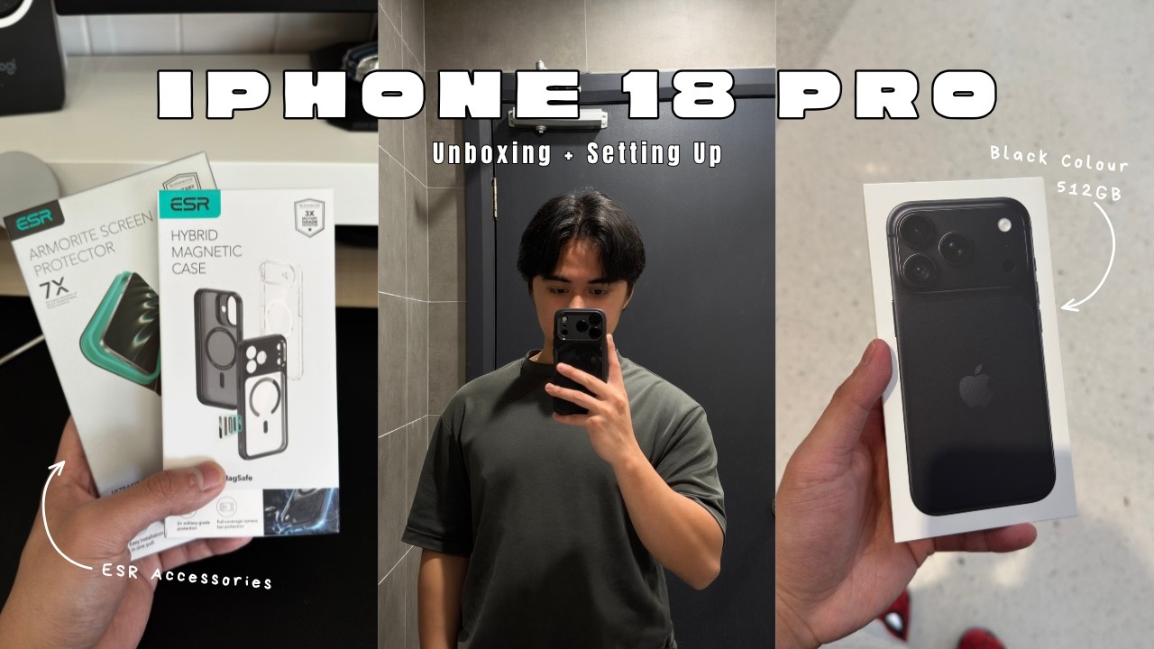 Unboxing *NEW* Black iPhone 18 Pro 512GB | First Impression + Accessories