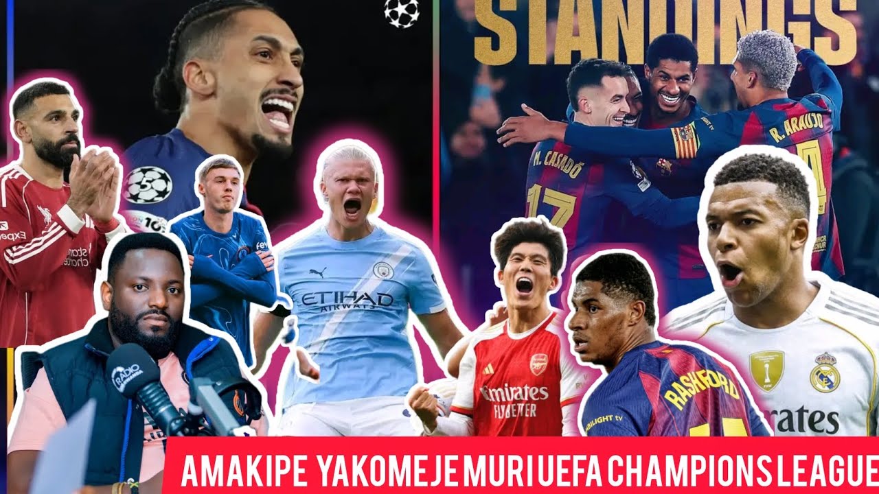 UEFA CHAMPIONS LEAGUE|| FC BARCELONA YANDITSE AMATEKA🔥REAL MADRID YASIGAYE MURI PLAY OFF