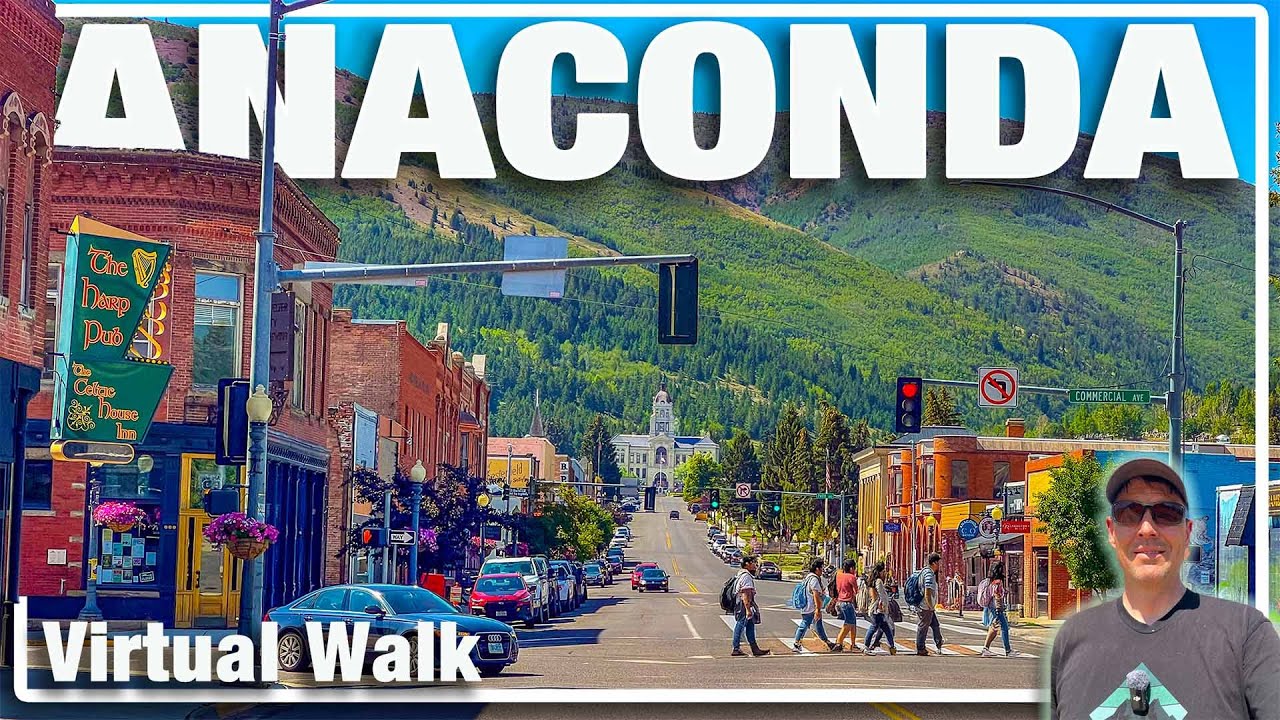 Anaconda Montana - Get Your Steps In - Montana Smelting Town Walk! Virtual Treadmill Tour [4K]