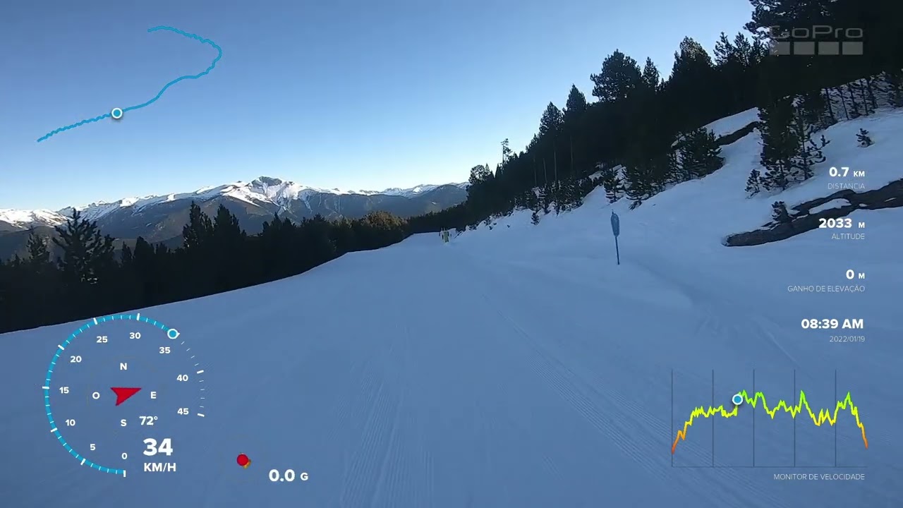 Andorra - Vallnord - Pal -  La Serra / El Beç full ski descent from a beginner