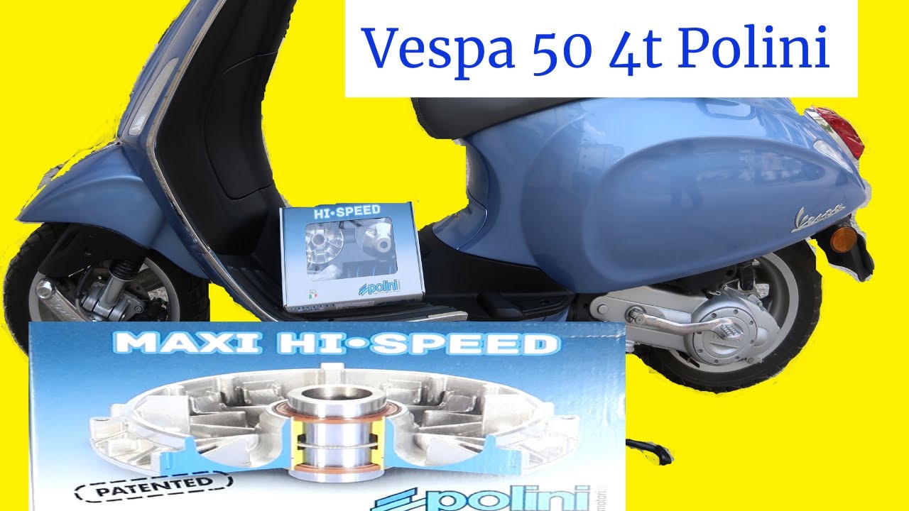 Polini hi speed variator install in vespa primavera 50 4t