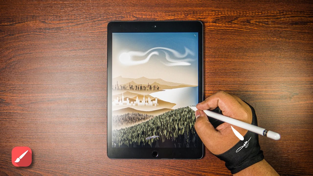 Landscape Illustration made in iPad using Infinite Painter app.