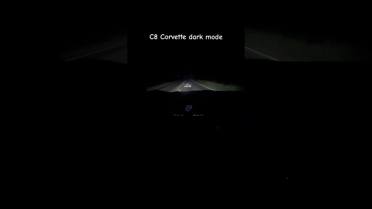 Dark mode is so cool on the C8 Corvette 