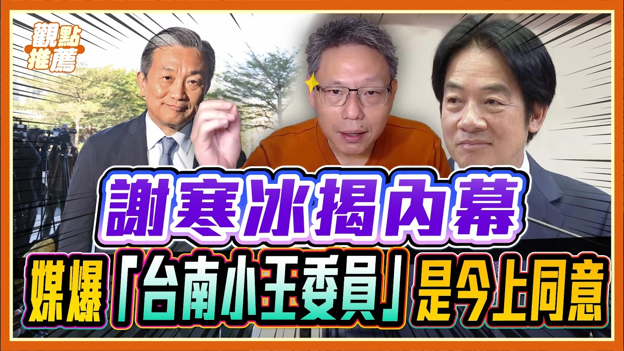民進黨內鬥刀刀見骨？謝寒冰揭內幕 媒爆「台南小王委員」是今上同意