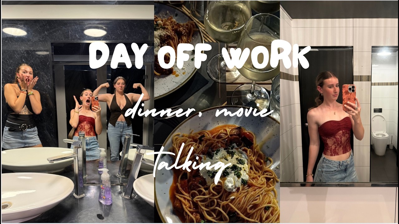 A day off work || GIRLS DINNER, MARKET, STUDY 📷 ✨🥗