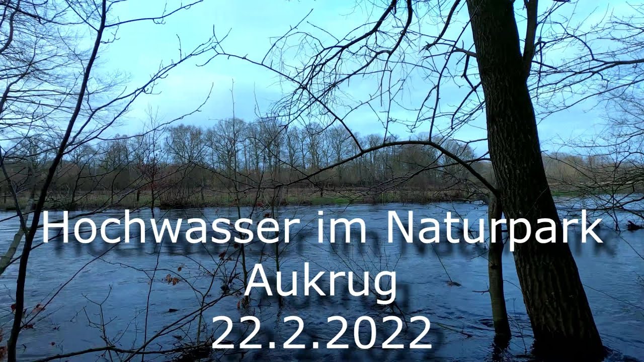Hochwasser im Naturpark Aukrug im Februar 2022 - auf der Suche nach den Wanderwegen