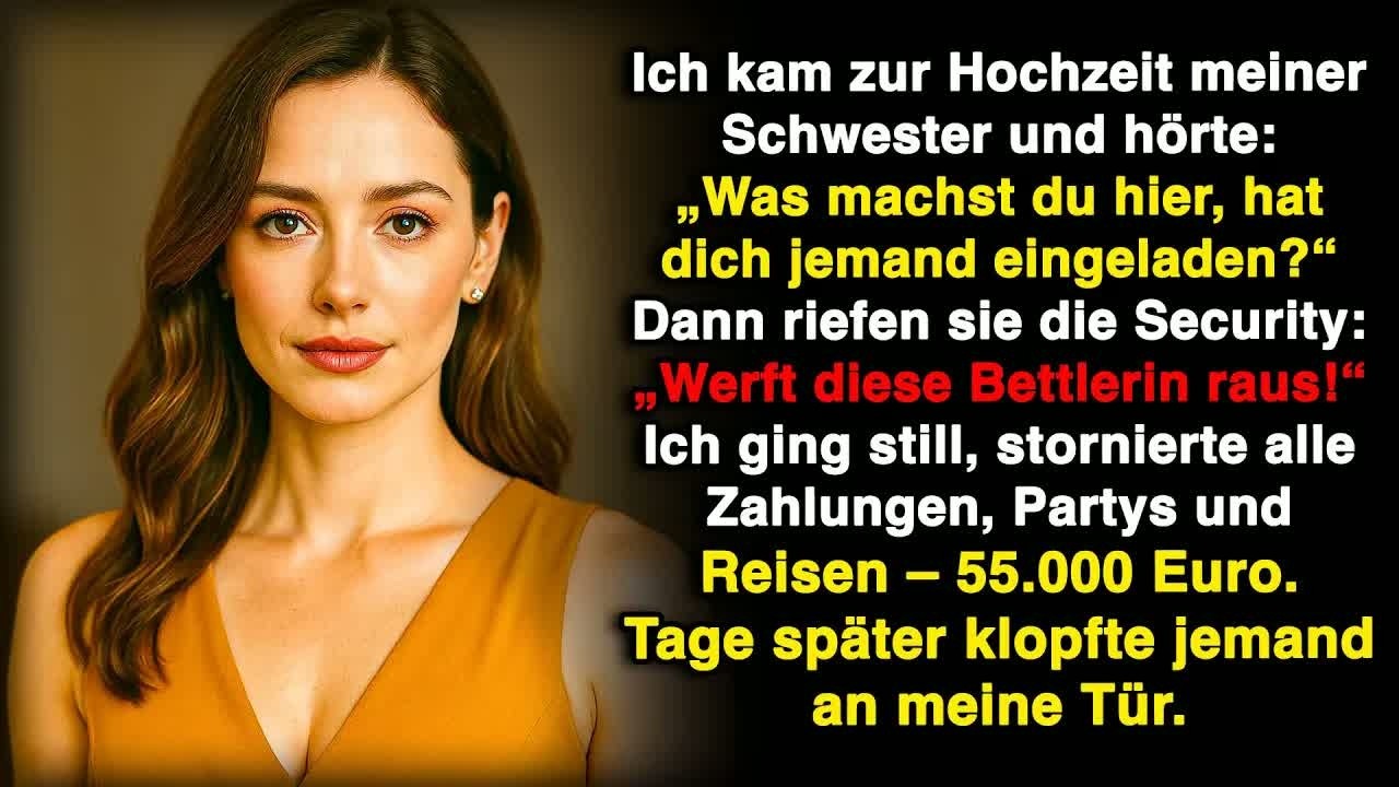 Ich kam zum schicken Hochzeitsessen meiner Schwester und hörte： „Du bist hier nicht willkommen,