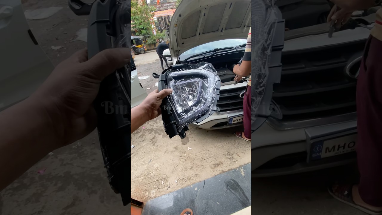 Creta Foglamp with drl installation ✅🔥🔥#shorts #trending