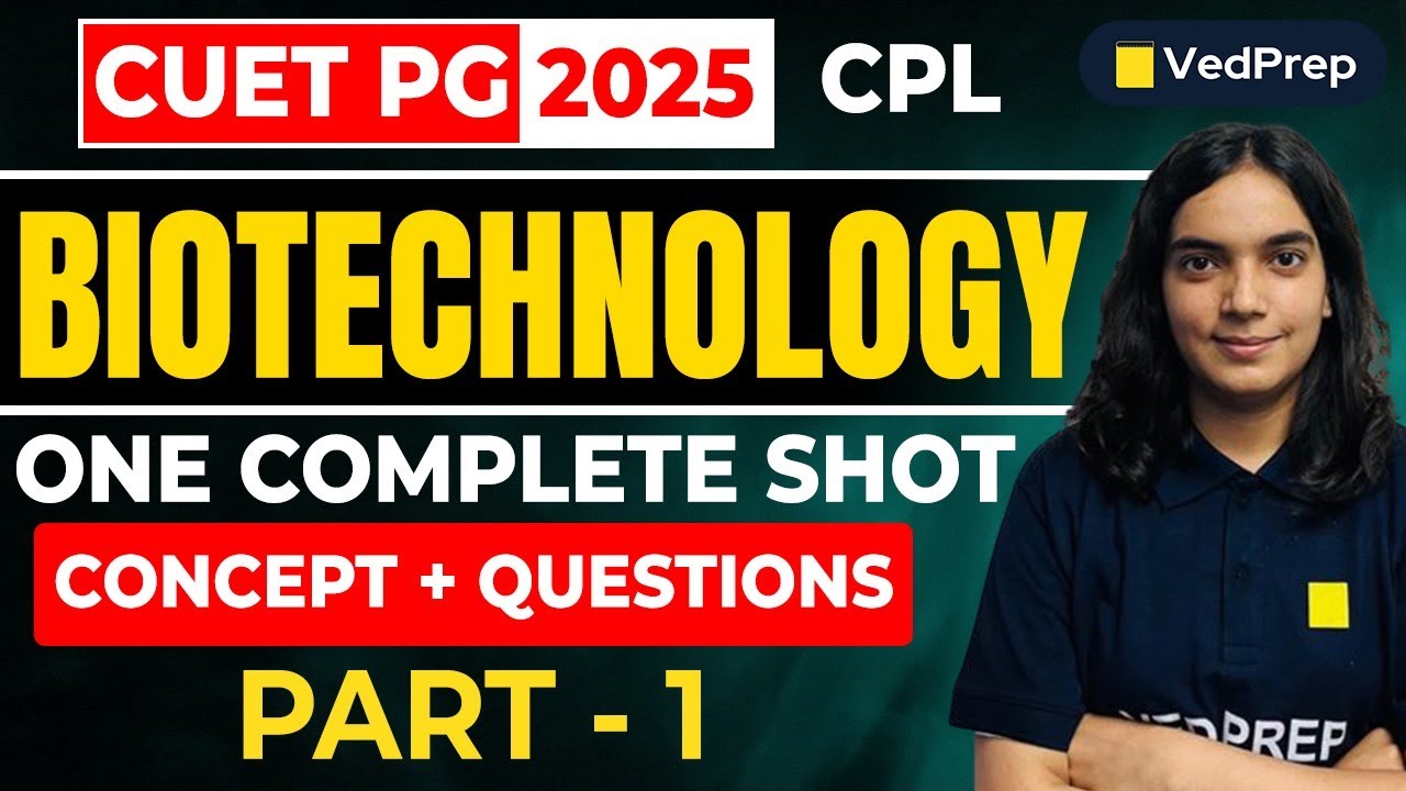 CUET PG 2025 Biotechnology | Biotechnology One Shot - Concept + Questions | Part 1 | CUET PG 2025