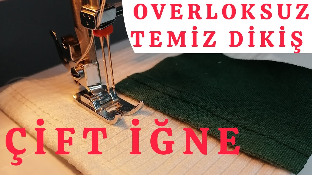 Çift iğne nasıl kullanılır? reçme dikişi. Oversize tshirt