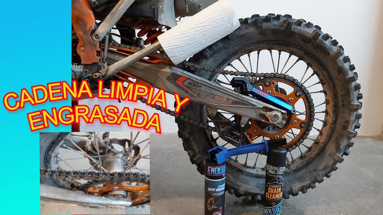 Como LIMPIAR y ENGRASAR la CADENA de tu MOTO// OFFROAD y ONroad