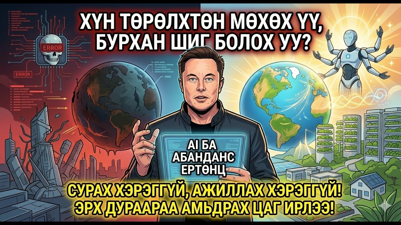 Сурах хэрэггүй, ажиллах хэрэггүй, хүн бүр эрх дураараа амьдрах - ЦОО ШИНЭ AI ЕРТӨНЦ ирлээ !