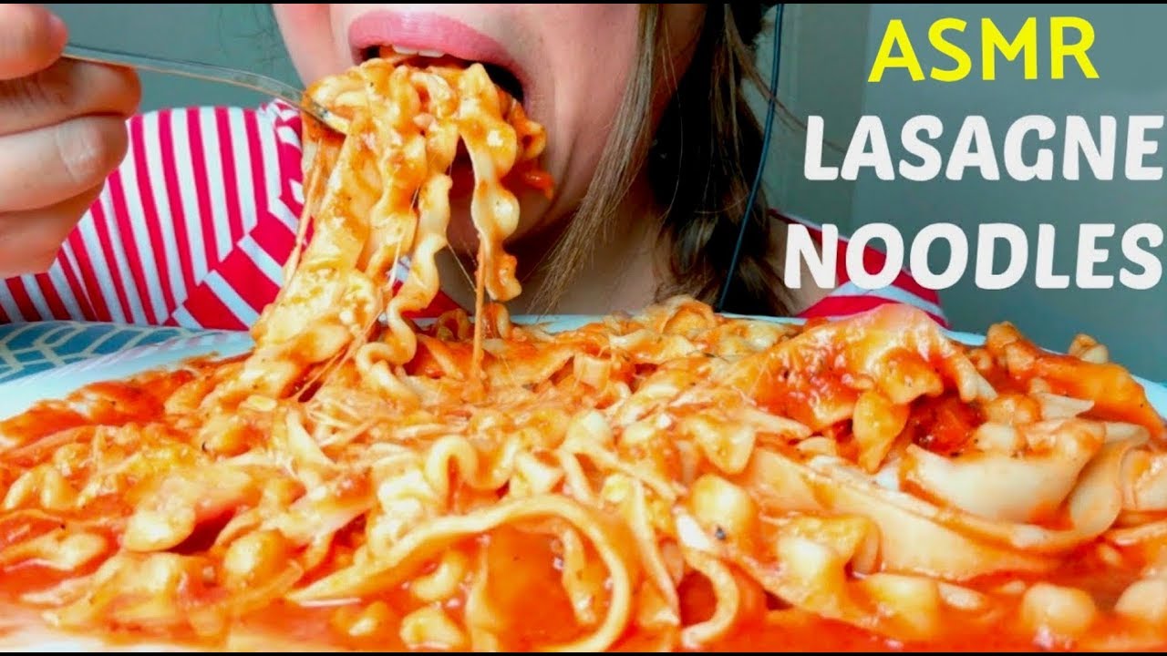 *No Talking* ASMR CHEESIEST Mafaldine Lasagna Noodles Mukbang Homemade cheesy pasta suellASMR part 1