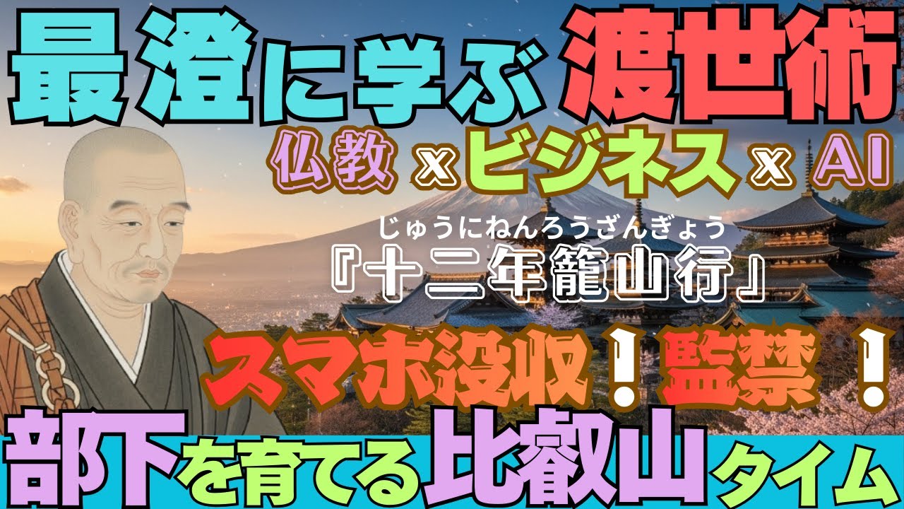 【9割の上司が誤解している】部下が動かないのは「性格」のせいではない。最澄に学ぶ、凡人をエリートに変える「強制隔離」の技術