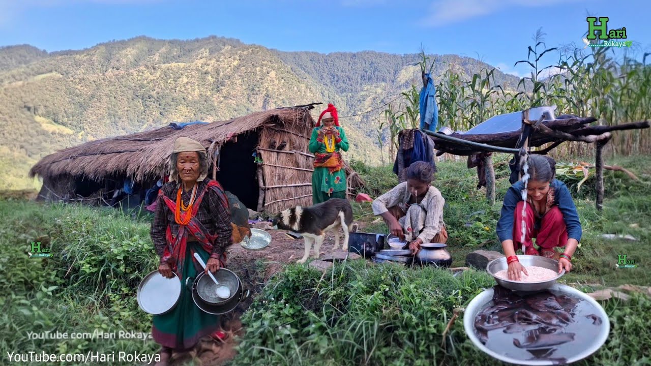 Quiet Mountain Village Life in Nepal | Daily Work & Cooking
