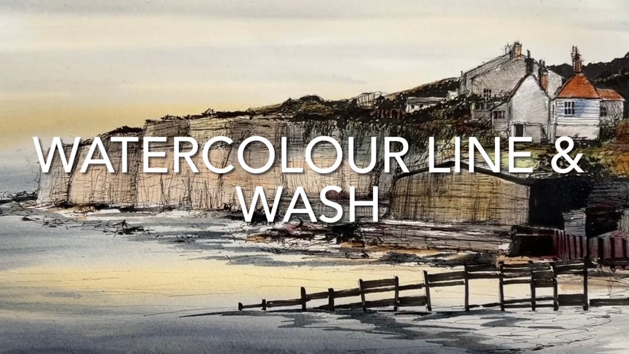 KEEP IT SIMPLE! Ink & Watercolor LOOSE SEASCAPE PAINTING, LINE & WASH Ink & Watercolour Techniques