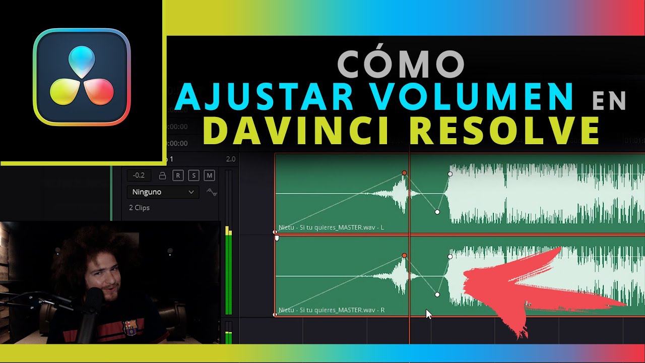 Cómo AJUSTAR VOLUMEN en DaVinci Resolve | Trabajando audio en DaVinci Resolve