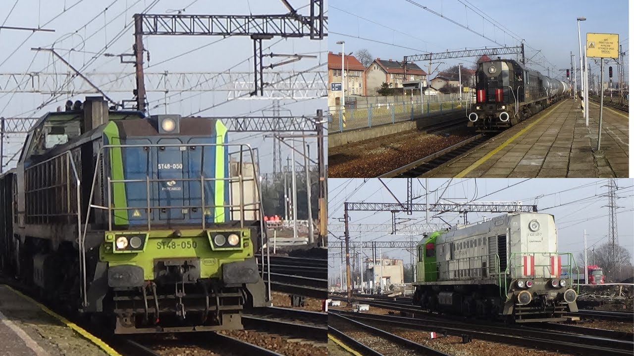 Pociągi na stacji Tarnowskie góry 16.02.2023 Tem2 CTL ST48 ET22 i nie tylko