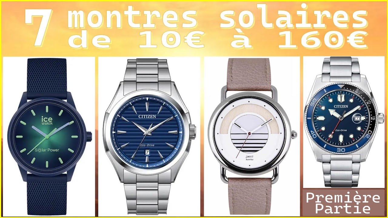 Première sélection de 7 montres solaires de 10€ à 160€ pour cet été ! #summer #solarwatch #sunwatch