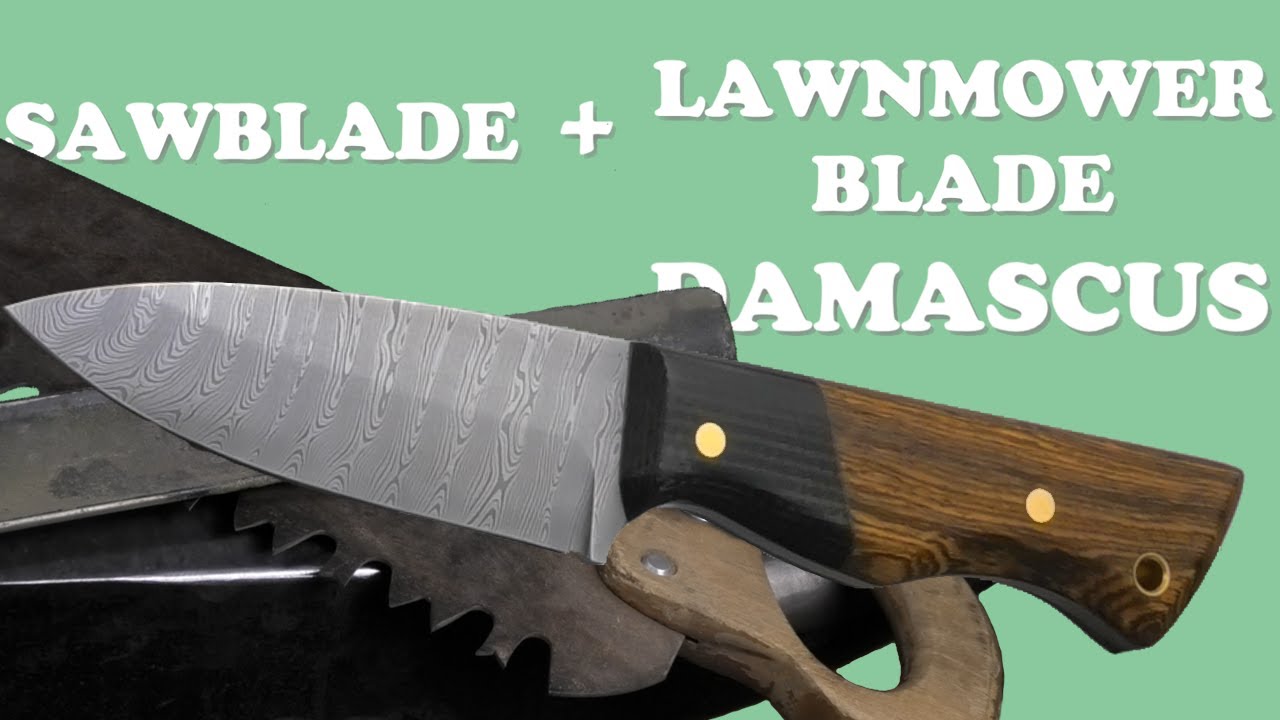 Forging DAMASCUS with a LAWNMOWER BLADE and a SAWBLADE!!