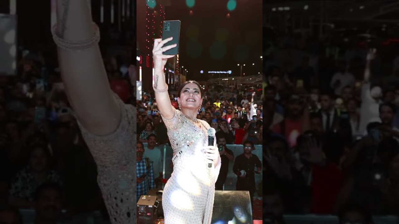 The crowd goes wild for Rashmika Mandanna for her stunning looks at Ras Al Khaimah and Al Barsha