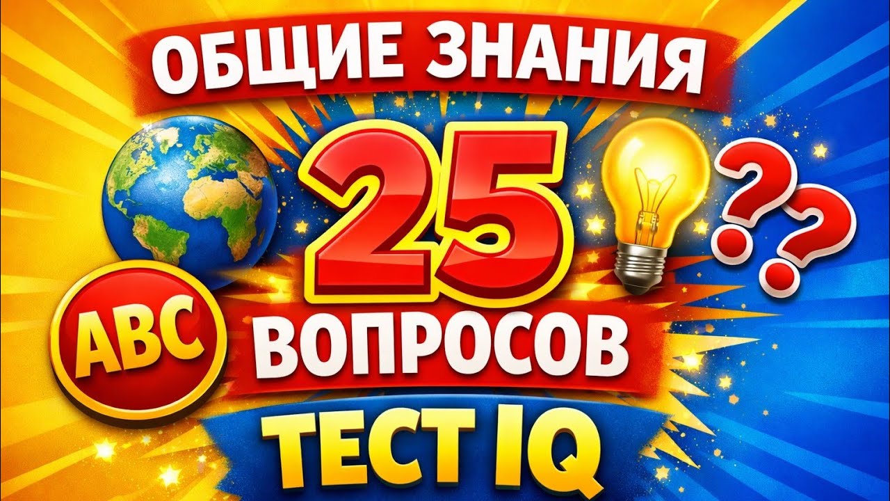 СМОЖЕШЬ ОТВЕТИТЬ? 😱 | 25 ВОПРОСОВ ПО ОБЩИМ ЗНАНИЯМ | IQ ТЕСТ