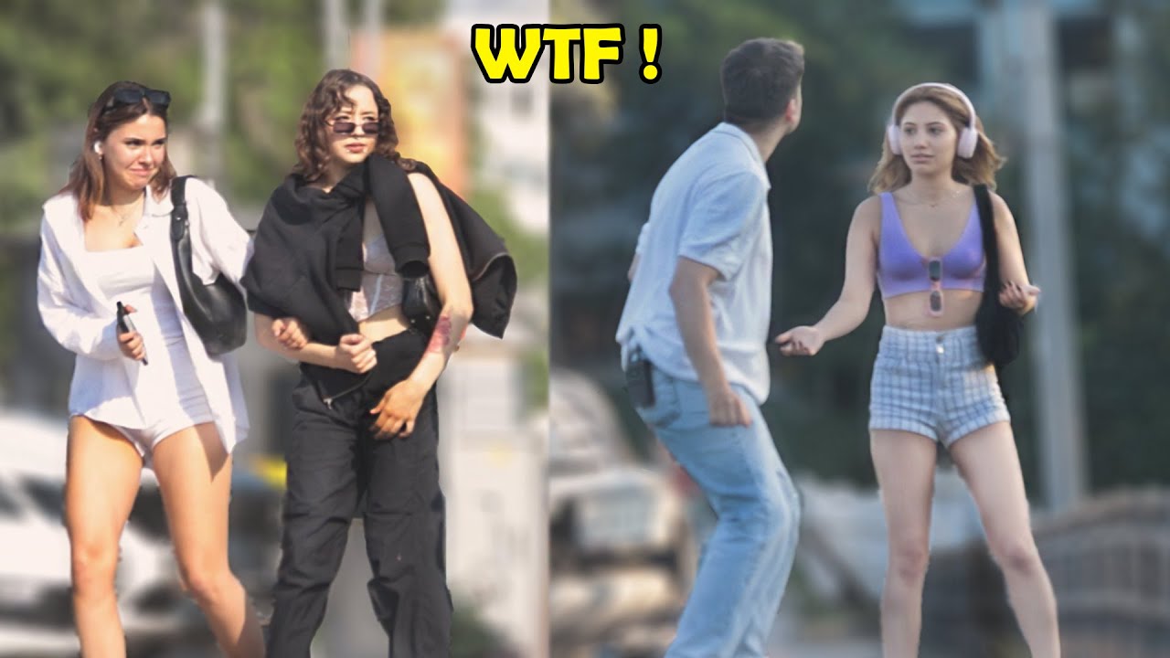 YOLDA YÜRÜRKEN ANLIK FAKE ATMAK ! KIZLARA FAKE YUMRUK ATMA ŞAKASI