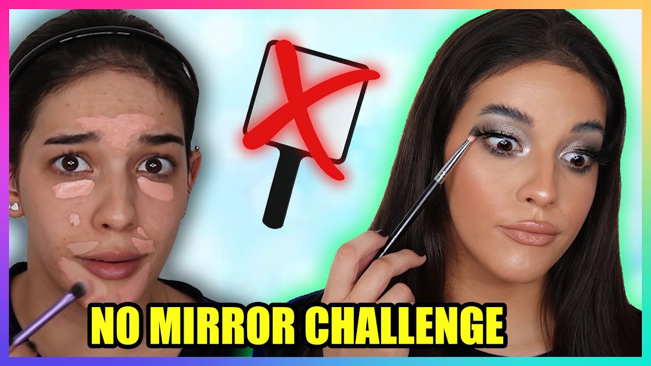 No Mirror Makeup Challenge!