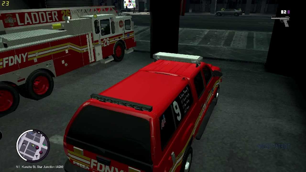 GTA IV - New FDNY Ferrara Ladder and GMC Battalion Responding