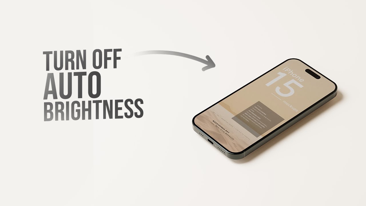 How to Turn Off Auto Brightness on iPhone 15 (tutorial)