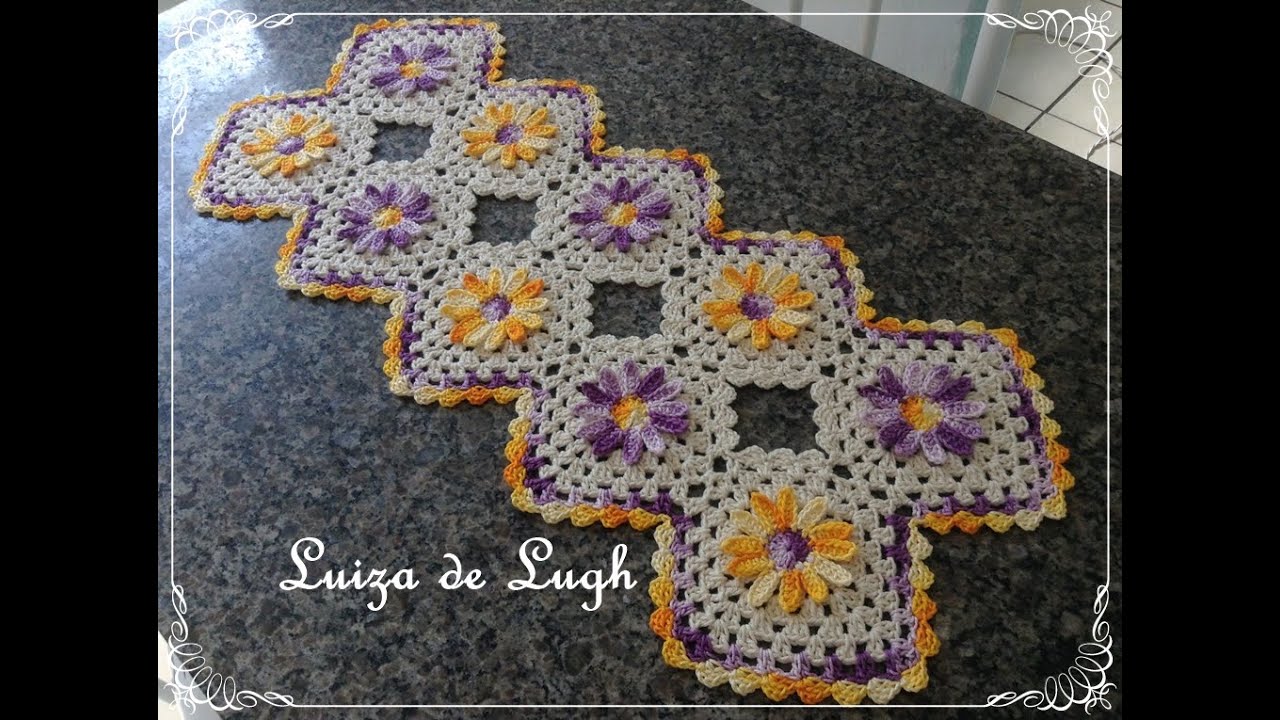 Trilho de mesa Margarida do Campo # Luiza de Lugh