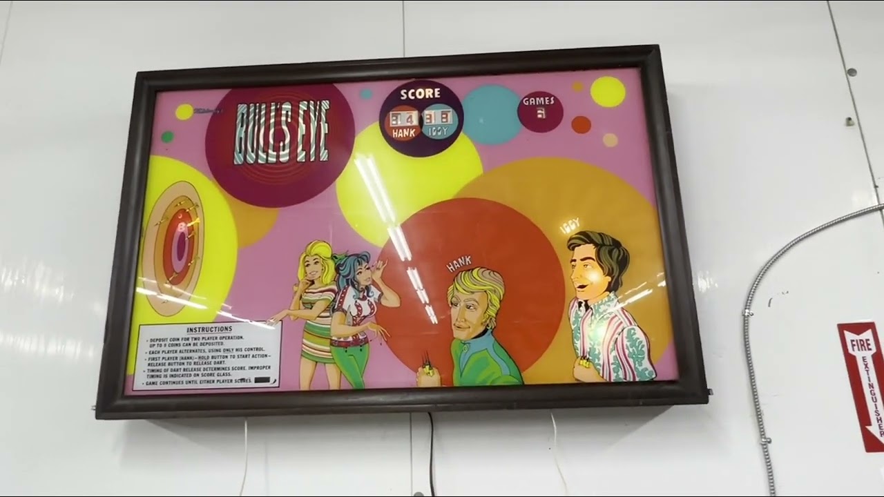 1972 Midway Bullseye wall EM arcade game