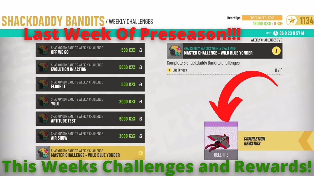 This week's Shack Daddy Bandit Challenges and rewards! (Riders Republic)