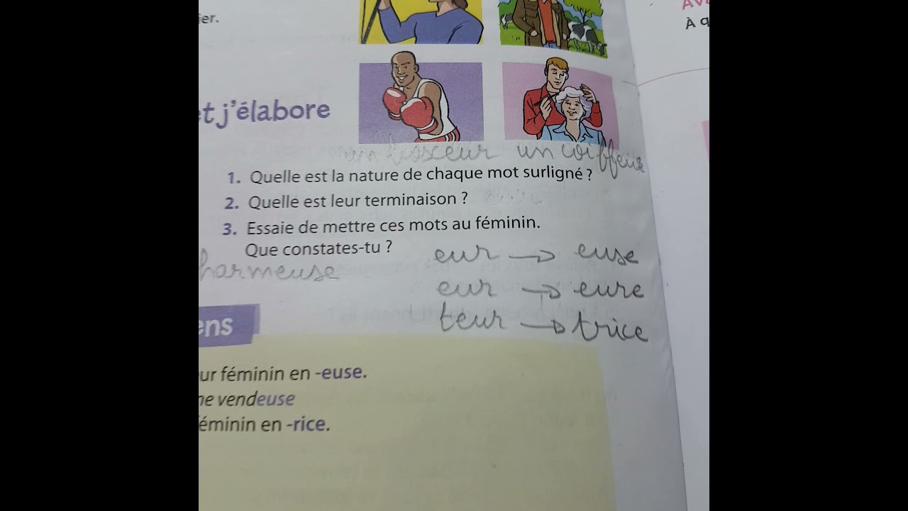 Orthographe: Le féminin des noms et des adjectifs en -eur