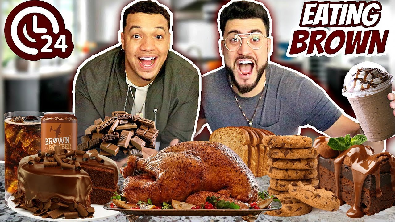 I Only Ate BROWN FOODS For 24 Hours !!  (IMPOSSIBLE FOOD CHALLENGE)