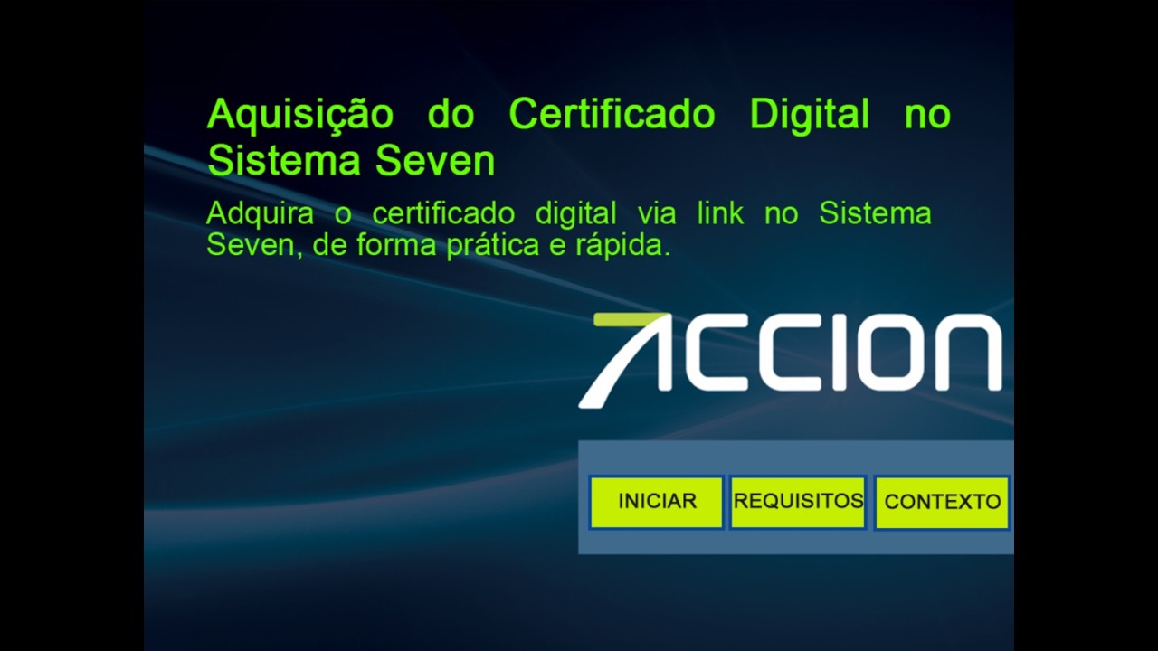 Treinamento de Aquisição do Certificado Digital no Sistema Seven