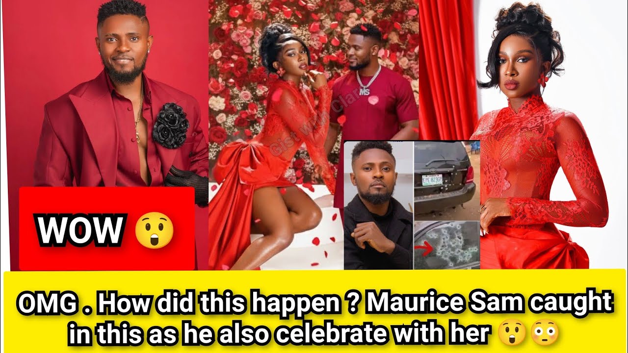 OMG . How did this happen ? Maurice Sam caught in this as he also celebrate with her 😳😲