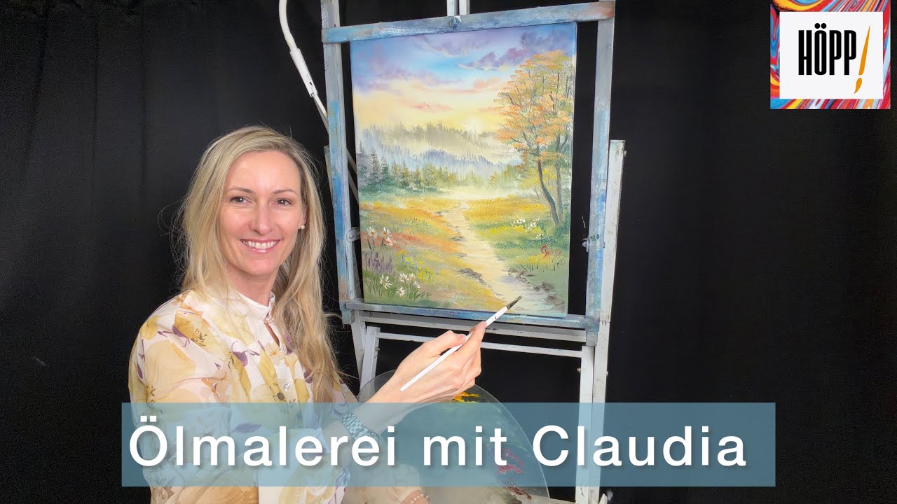 Ölmalerei mit Claudia, CRI® Landschaft malen in 60 Minuten, Bob Ross Technik