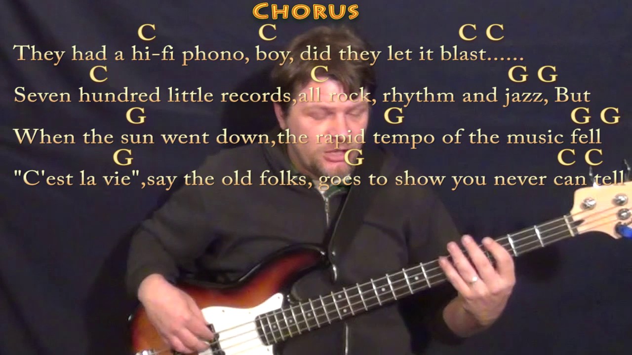 You Never Can Tell (Chuck Berry) Bass Guitar Cover Lesson in C with Chords/Lyrics - C G