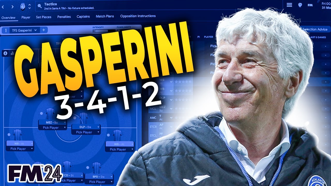 The BEST Gasperini 3-4-1-2 Tactic in FM24