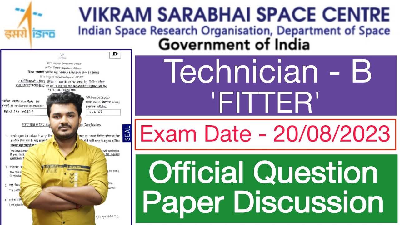 ISRO Vssc Fitter Question Paper 2023 Analysis | ISRO Vssc Fitter Exam Paper 2023 Discussion