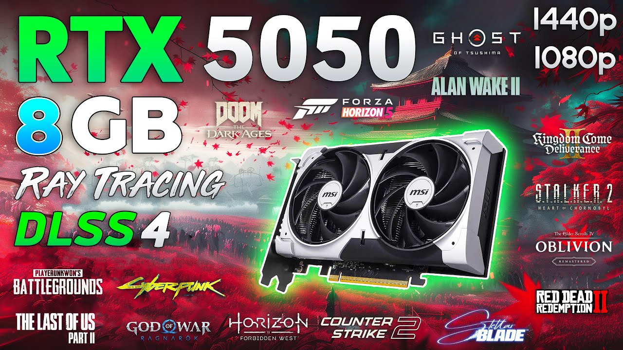 GeForce RTX 5050 8GB - Test in 15 Games | 1080p | 1440p