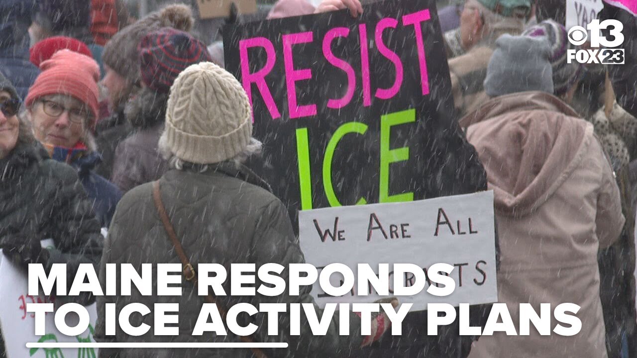 Mainers protest potential increase in ICE presence, demand immigrant safety